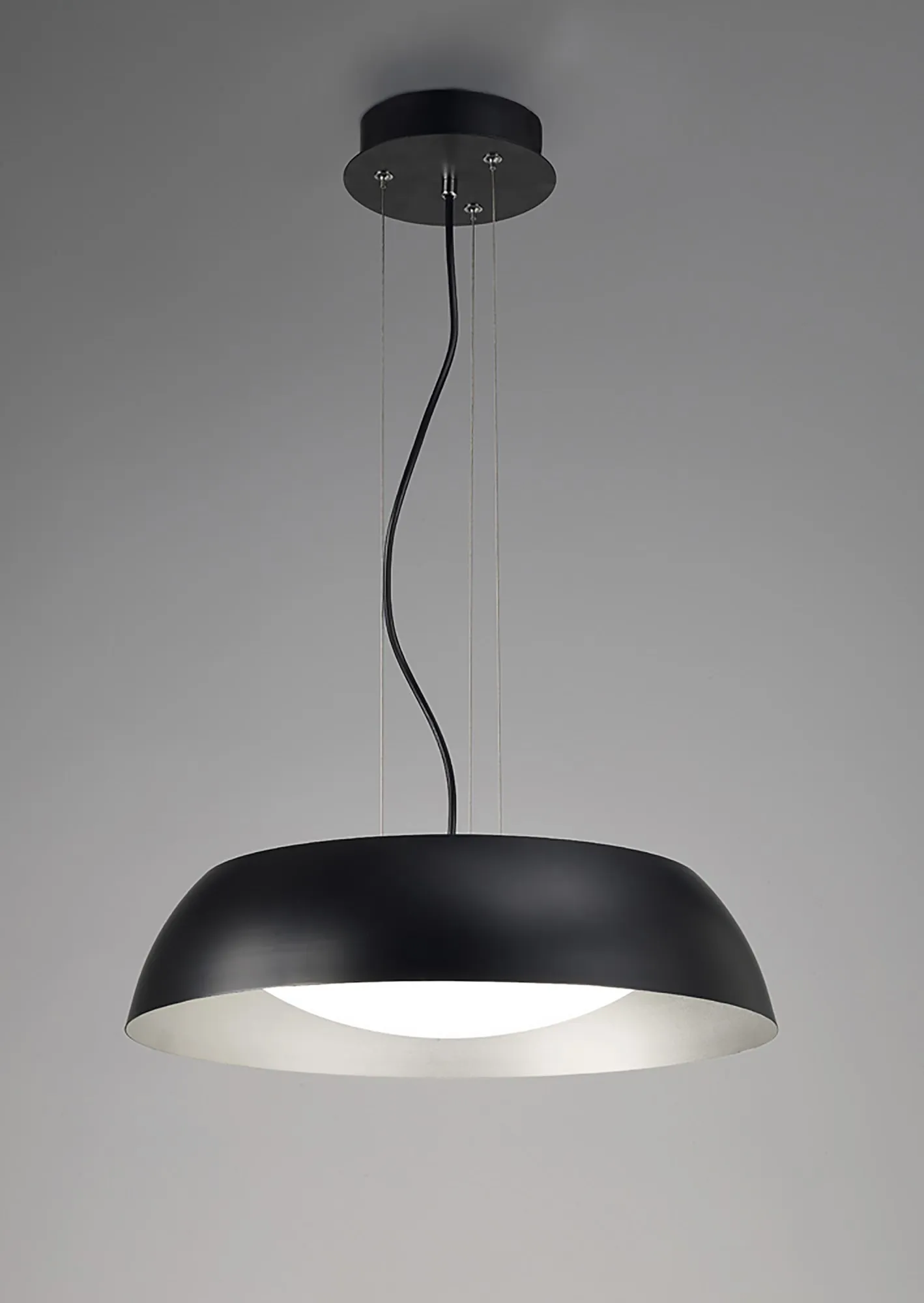 Argenta 18W LED Pendant Light Matt Black M4841  Mantra Argenta